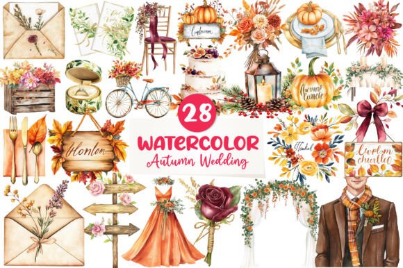 Capturing Autumn Romance: A Guide to Wedding Clipart