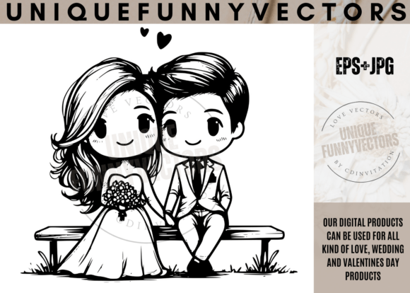 Capturing Romance: Adorable Characters for Your Wedding and Love Projects
