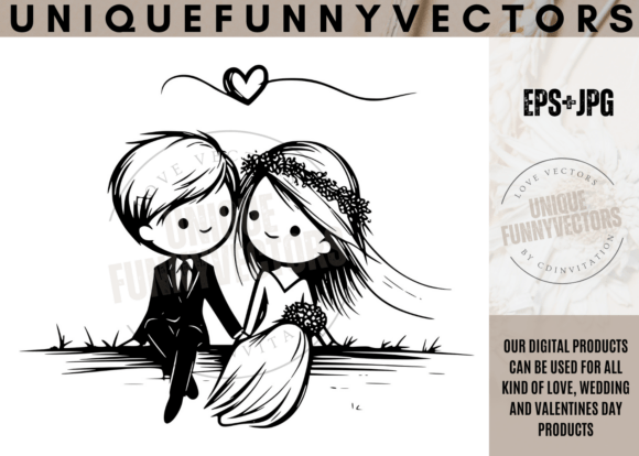 Charming Vectors for Wedding and Couple Designs