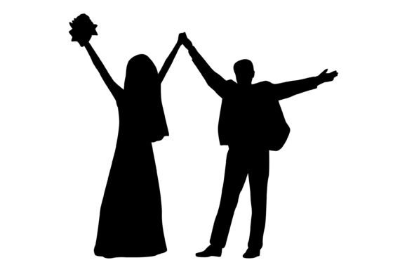Elegant Wedding Couple Silhouette Vectors for Every Design