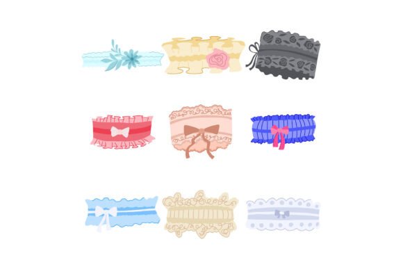 Garter Wedding Set Cartoon: A Modern Symbol for Playful Branding