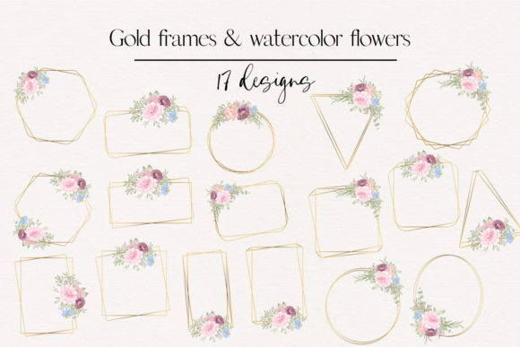 Golden Geometry: Blending Romance with Modern Design Assets