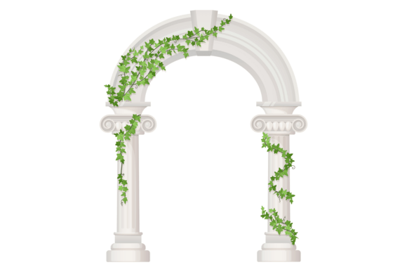 Green Creeper on Stone Arch: A Wedding Garden Font